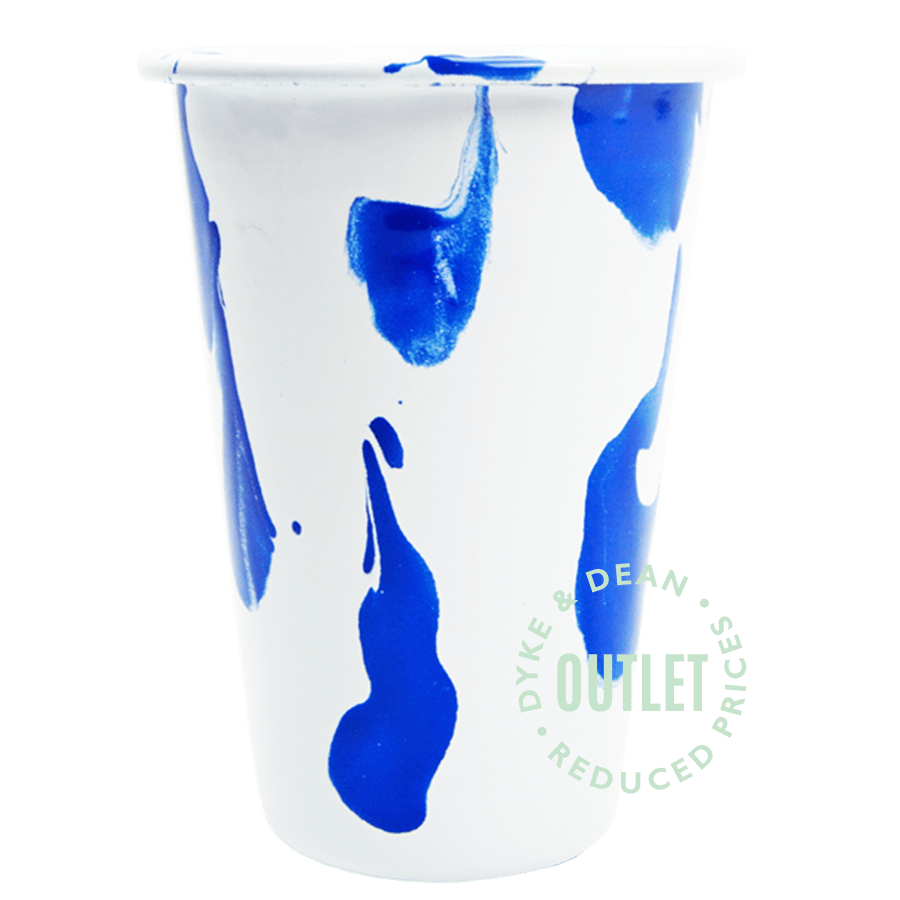 BLUE & WHITE SLIP ENAMELWARE TUMBLER OUTLET - DYKE & DEAN