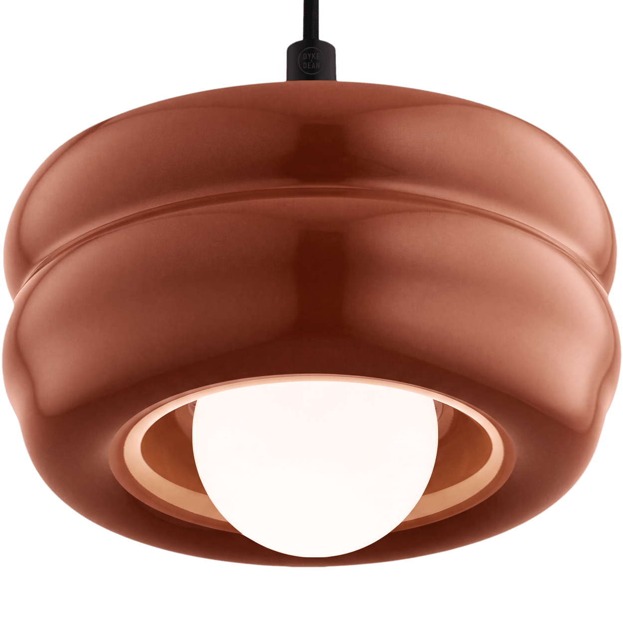 BROWN ORBIT GLASS GLOBE PENDANT LIGHT - DYKE & DEAN
