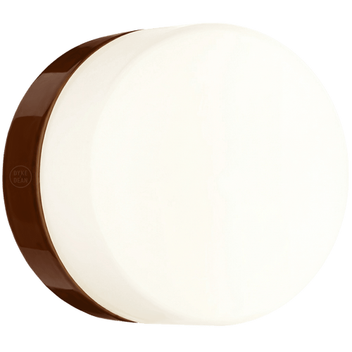 BROWN PORCELAIN WATERPROOF WALL DISC LIGHT - DYKE & DEAN