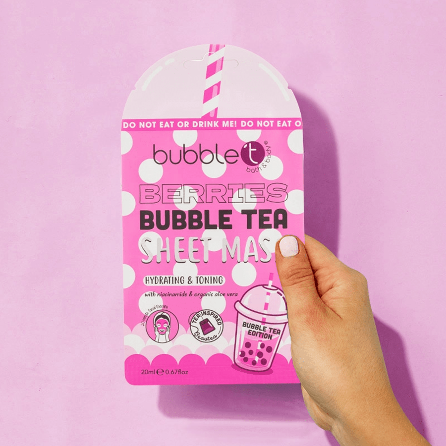 BUBBLE TEA BERRIES HYDRATING SHEET MASK - DYKE & DEAN