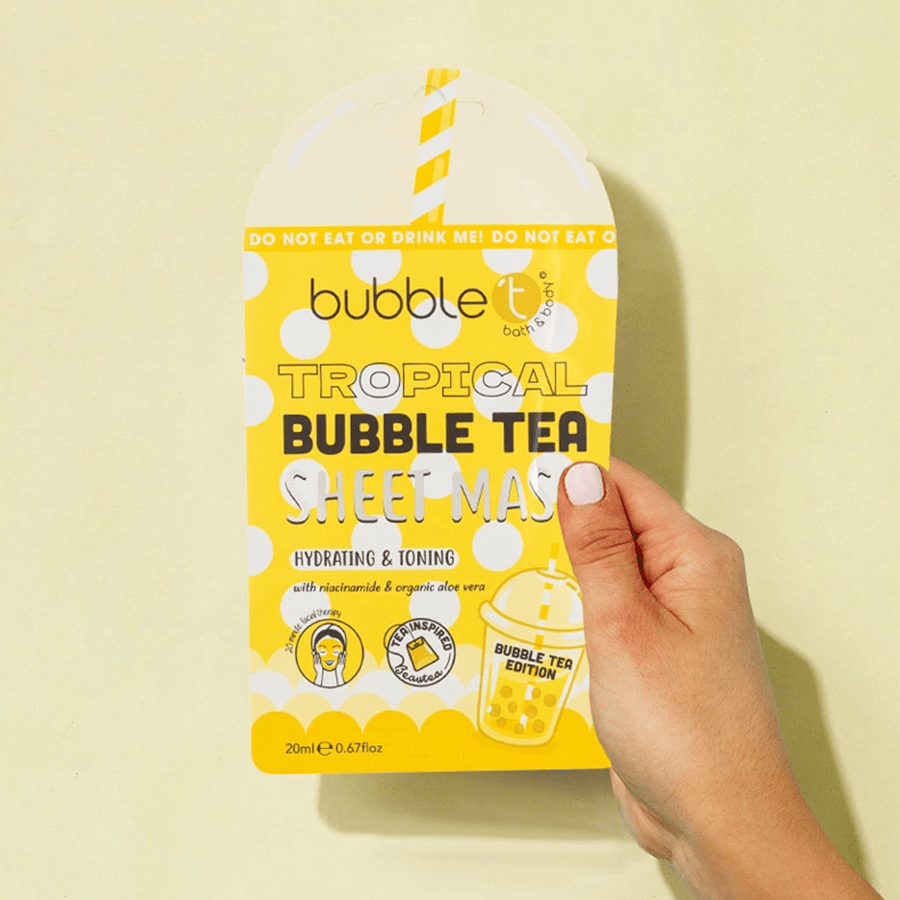 BUBBLE TEA TROPICAL HYDRATING SHEET MASK - DYKE & DEAN