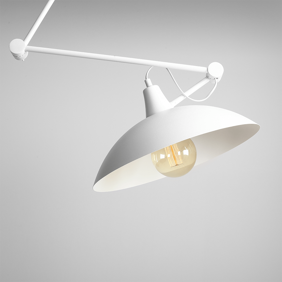 CANTILEVER ADJUSTABLE WALL CEILING LIGHT MELOS WHITE - DYKE & DEAN