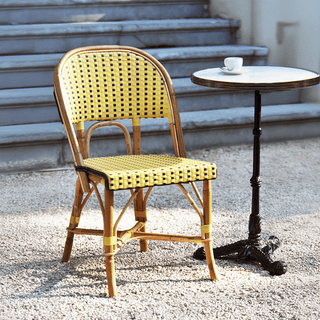 CARRARA BLACK CERAMIC FRENCH BISTRO TABLE 20” - DYKE & DEAN