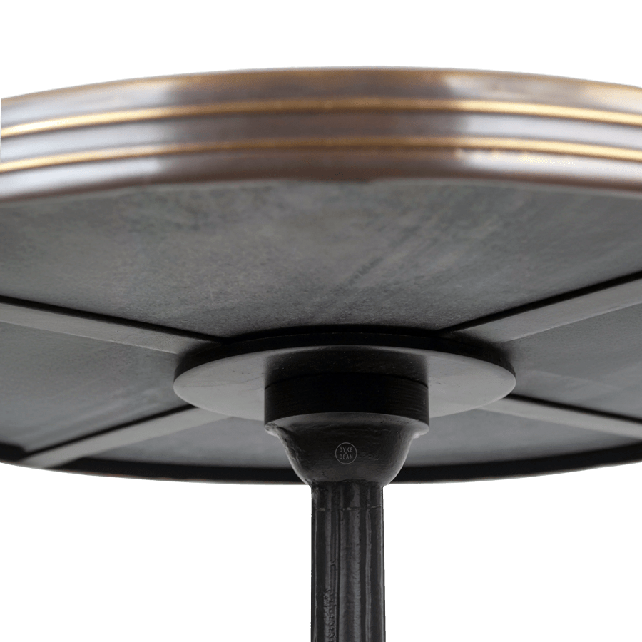 CARRARA BLACK CERAMIC FRENCH BISTRO TABLE 20” - DYKE & DEAN