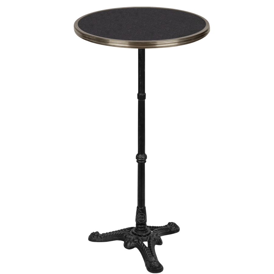 CARRARA BLACK GRANITE FRENCH BISTRO BAR TABLE 20” - DYKE & DEAN