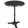 CARRARA BLACK GRANITE FRENCH BISTRO TABLE 24” - DYKE & DEAN