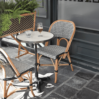 CARRARA GREEN GRANITE FRENCH BISTRO TABLE 20” - DYKE & DEAN