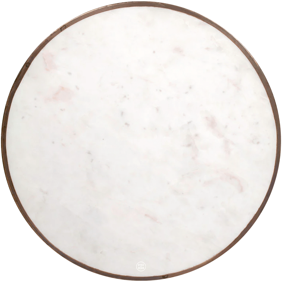 CARRARA WHITE MARBLE FRENCH BISTRO TABLE 24” - DYKE & DEAN