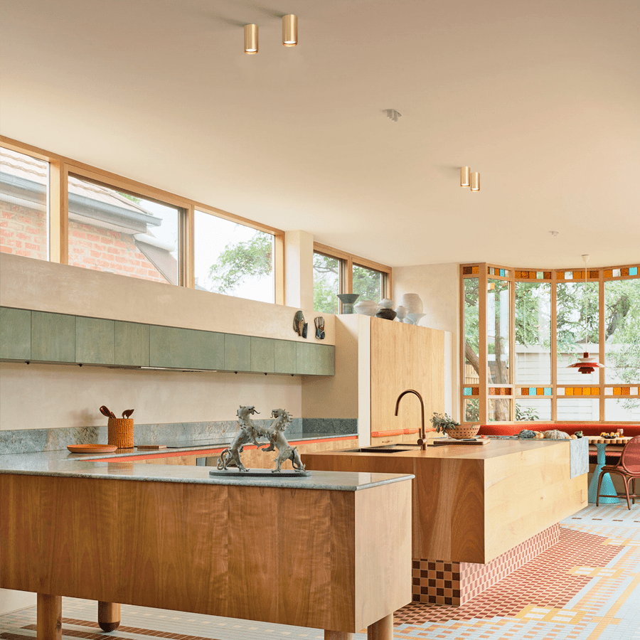 CEILING CYLINDER SPOT LAMP GUN METAL - DYKE & DEAN