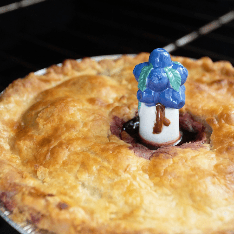 CERAMIC BLUEBERRY PIE VENT PIE BIRD - DYKE & DEAN