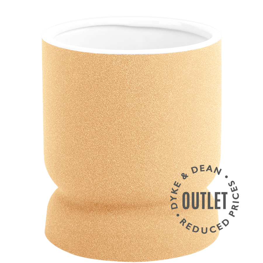 CERAMIC CAST VASE YELLOW OUTLET - DYKE & DEAN