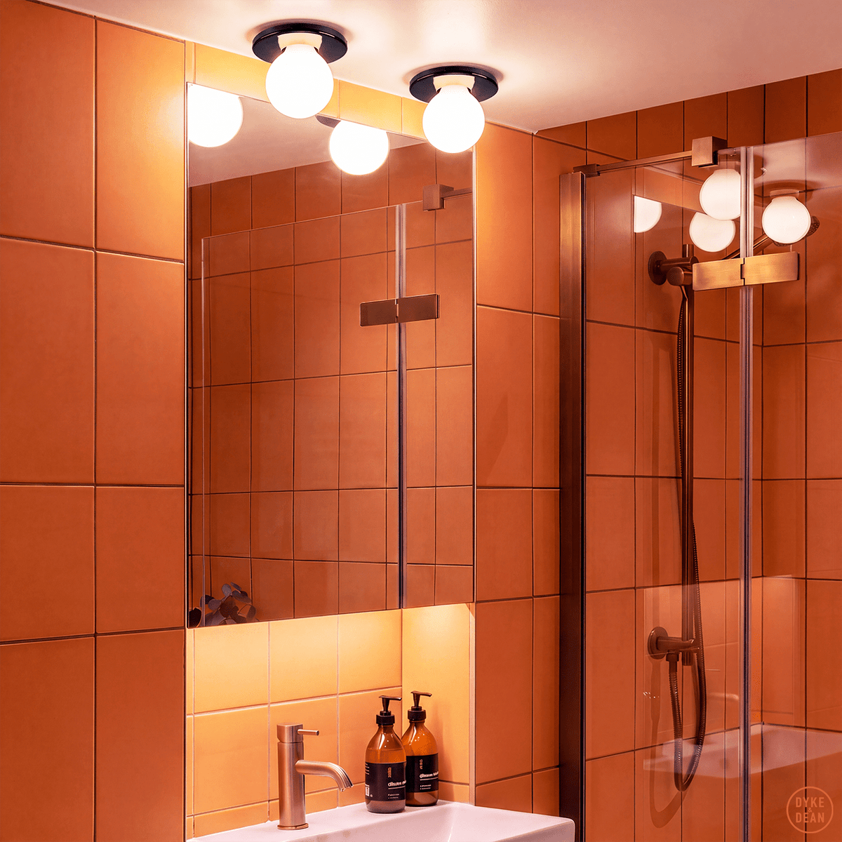 CERAMIC CEILING E27 RECESSED LIGHT BLACK - DYKE & DEAN