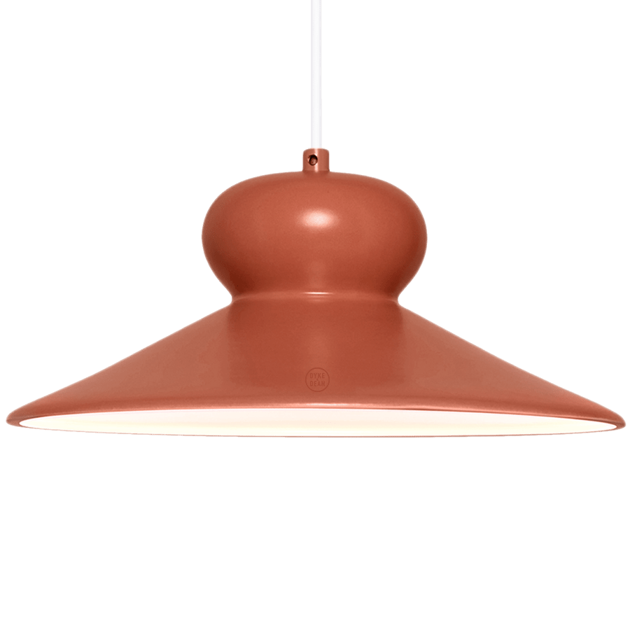 CERAMIC DOME PENDANT OVA LARGE - DYKE & DEAN