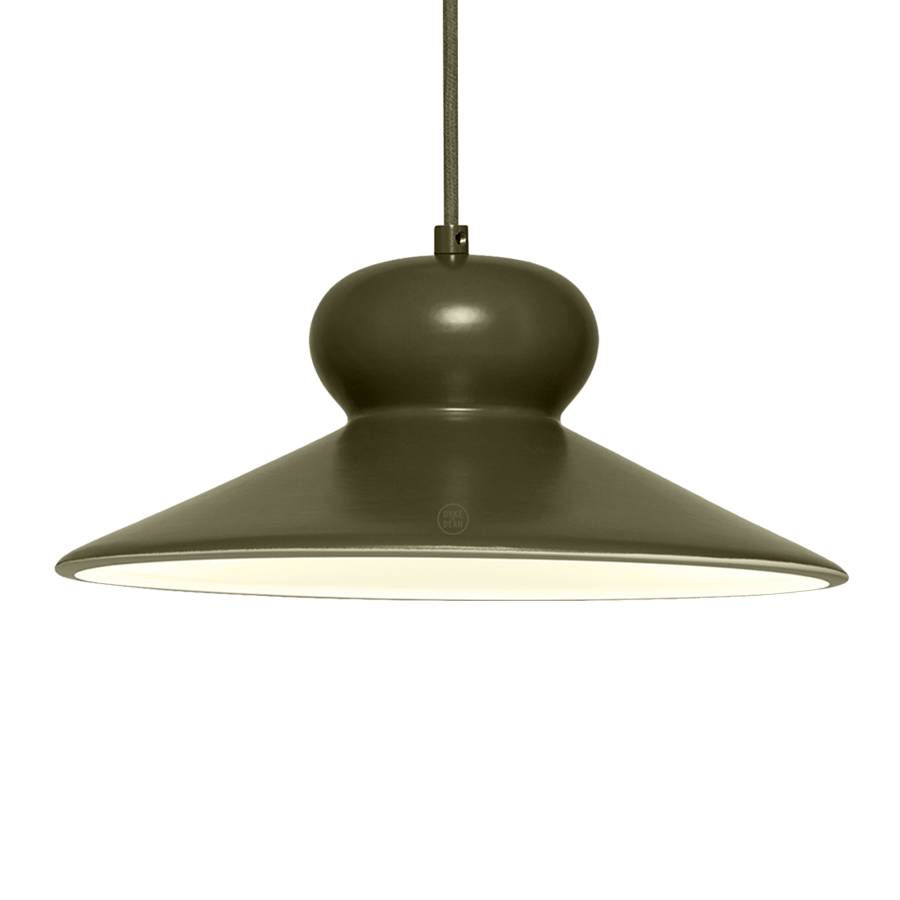 CERAMIC DOME PENDANT OVA SMALL - DYKE & DEAN