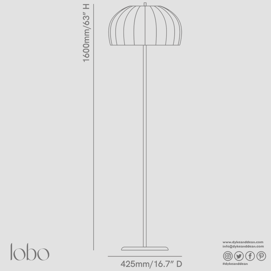 CERAMIC FLOOR LIGHT LLUVI - DYKE & DEAN