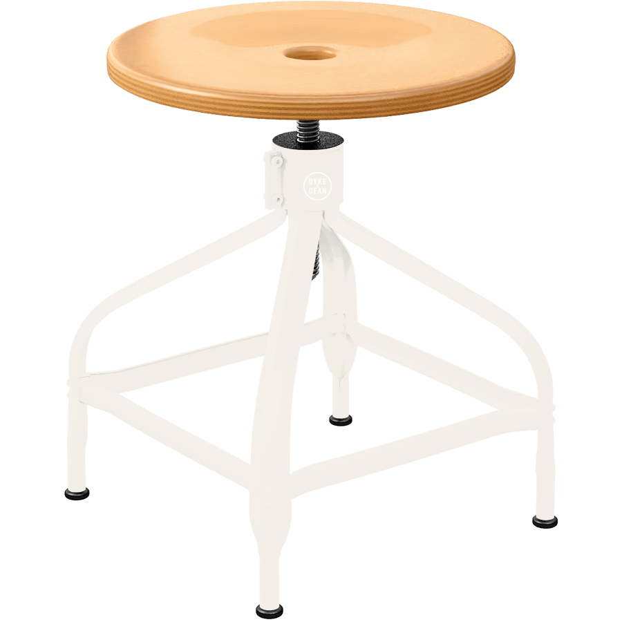 CHAISES NICOLLE ADJUSTABLE SWIVEL STOOL WOOD - DYKE & DEAN