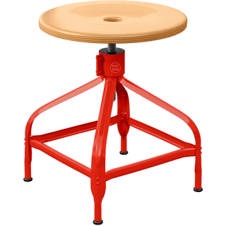 CHAISES NICOLLE ADJUSTABLE SWIVEL STOOL WOOD - DYKE & DEAN