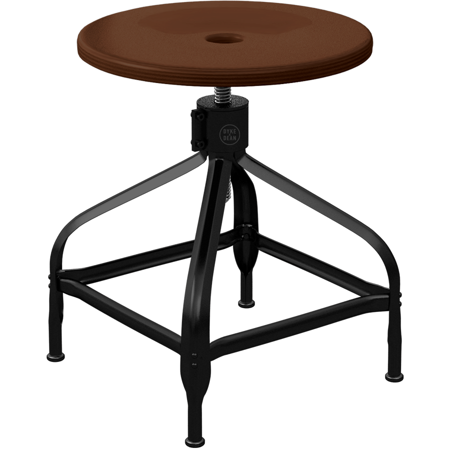 CHAISES NICOLLE ADJUSTABLE SWIVEL STOOL WOOD - DYKE & DEAN