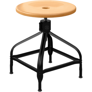 CHAISES NICOLLE ADJUSTABLE SWIVEL STOOL WOOD - DYKE & DEAN