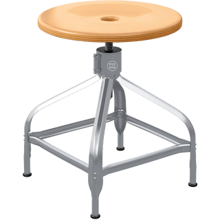 CHAISES NICOLLE ADJUSTABLE SWIVEL STOOL WOOD - DYKE & DEAN