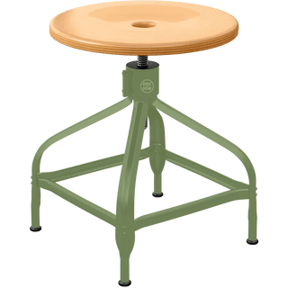 CHAISES NICOLLE ADJUSTABLE SWIVEL STOOL WOOD - DYKE & DEAN