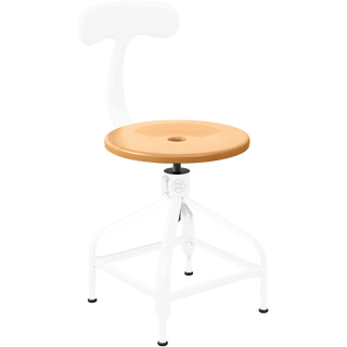 CHAISES NICOLLE DACTYLO ADJUSTABLE SWIVEL CHAIR WOOD - DYKE & DEAN