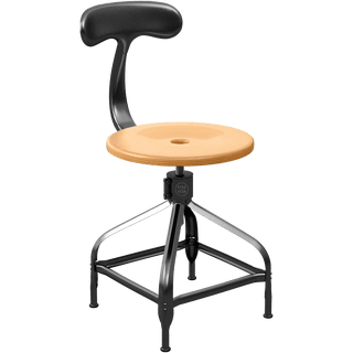 CHAISES NICOLLE DACTYLO ADJUSTABLE SWIVEL CHAIR WOOD - DYKE & DEAN