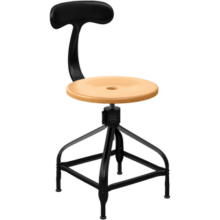 CHAISES NICOLLE DACTYLO ADJUSTABLE SWIVEL CHAIR WOOD - DYKE & DEAN