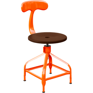 CHAISES NICOLLE DACTYLO ADJUSTABLE SWIVEL CHAIR WOOD - DYKE & DEAN