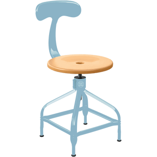 CHAISES NICOLLE DACTYLO ADJUSTABLE SWIVEL CHAIR WOOD - DYKE & DEAN