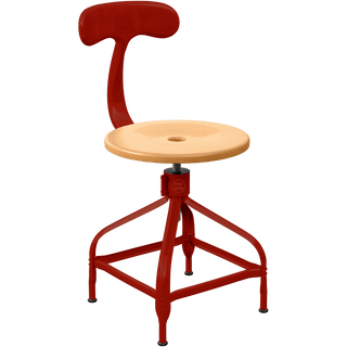 CHAISES NICOLLE DACTYLO ADJUSTABLE SWIVEL CHAIR WOOD - DYKE & DEAN