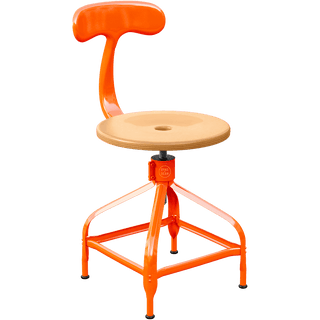 CHAISES NICOLLE DACTYLO ADJUSTABLE SWIVEL CHAIR WOOD - DYKE & DEAN