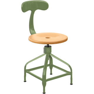 CHAISES NICOLLE DACTYLO ADJUSTABLE SWIVEL CHAIR WOOD - DYKE & DEAN