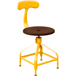 CHAISES NICOLLE DACTYLO ADJUSTABLE SWIVEL CHAIR WOOD - DYKE & DEAN