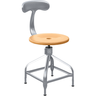 CHAISES NICOLLE DACTYLO ADJUSTABLE SWIVEL CHAIR WOOD - DYKE & DEAN