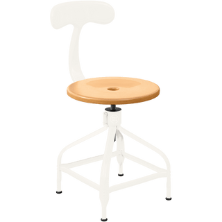 CHAISES NICOLLE DACTYLO ADJUSTABLE SWIVEL CHAIR WOOD - DYKE & DEAN