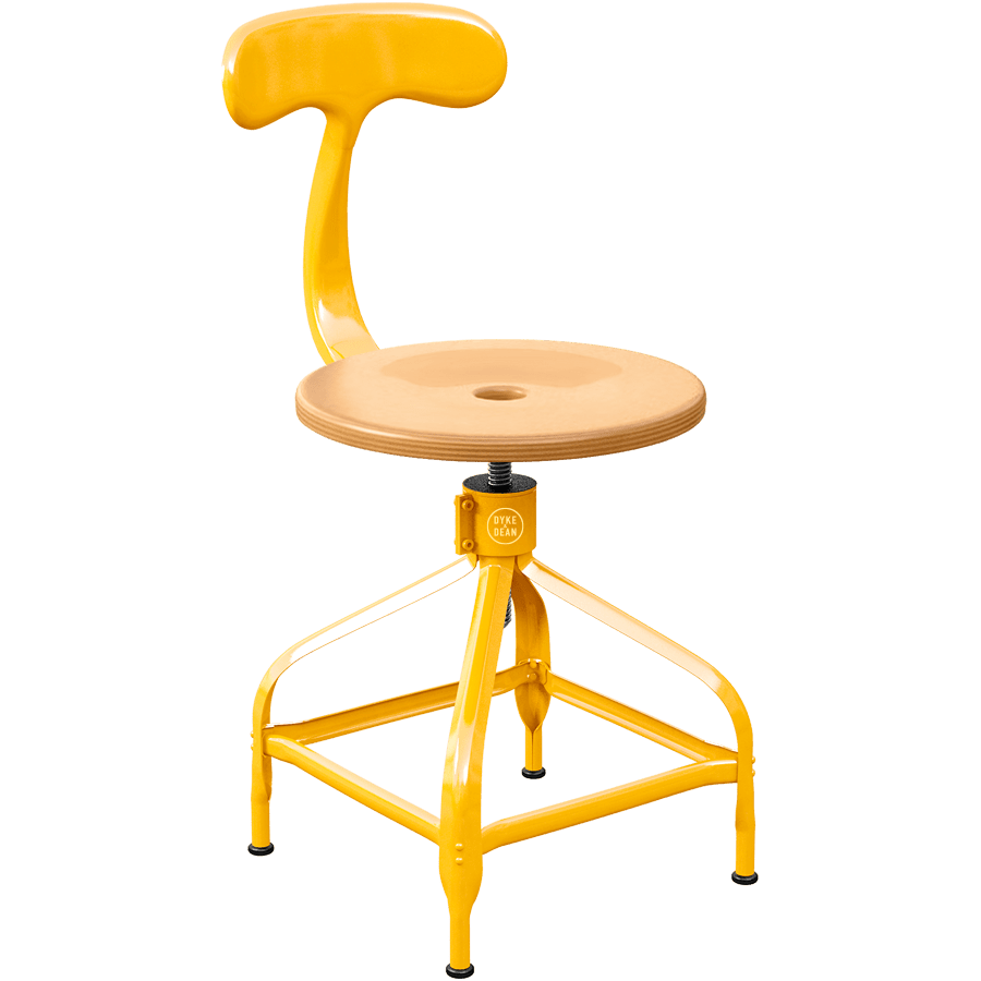 CHAISES NICOLLE DACTYLO ADJUSTABLE SWIVEL CHAIR WOOD - DYKE & DEAN