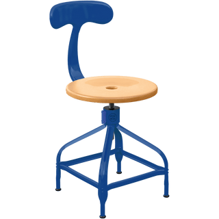 CHAISES NICOLLE DACTYLO ADJUSTABLE SWIVEL CHAIR WOOD - DYKE & DEAN