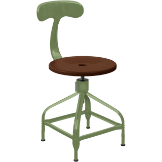CHAISES NICOLLE DACTYLO ADJUSTABLE SWIVEL CHAIR WOOD - DYKE & DEAN
