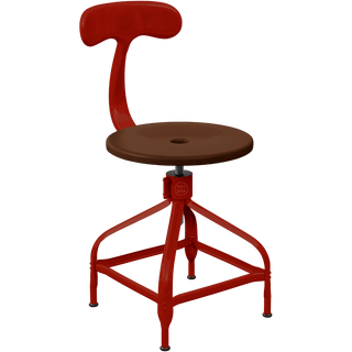 CHAISES NICOLLE DACTYLO ADJUSTABLE SWIVEL CHAIR WOOD - DYKE & DEAN