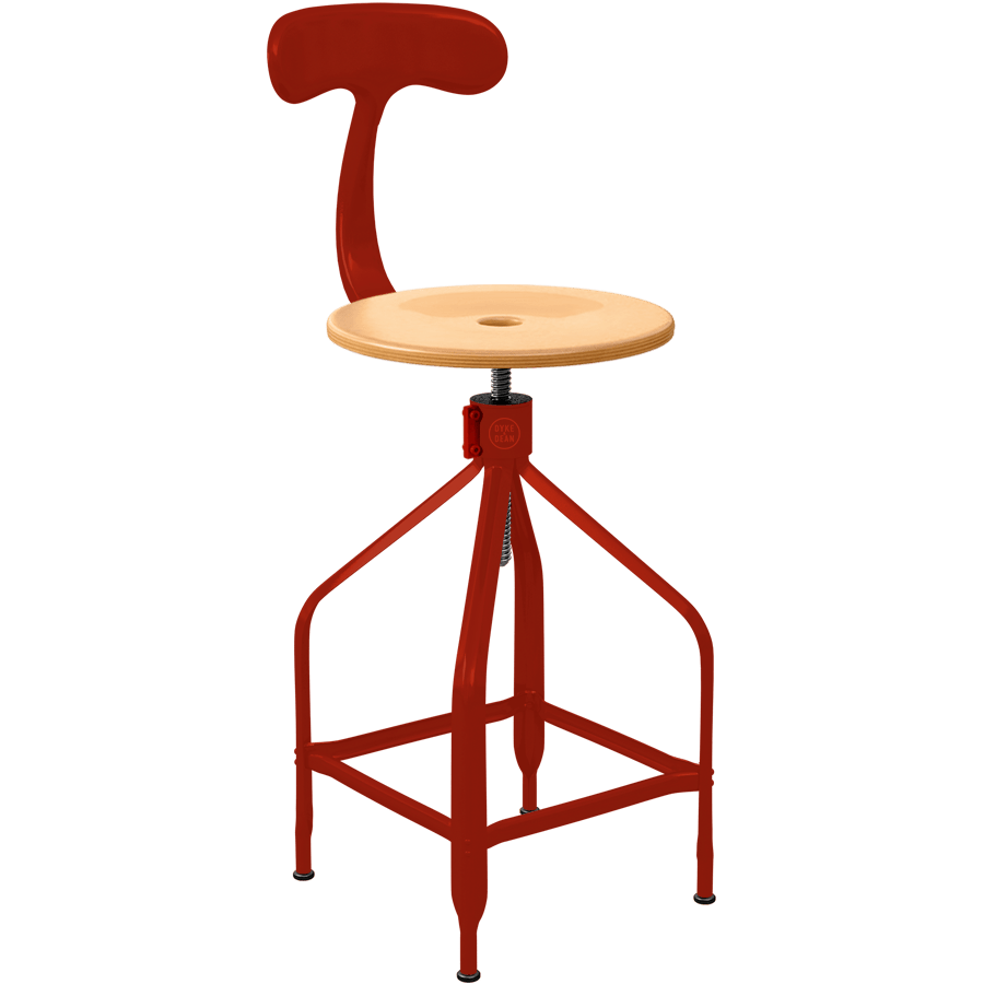 CHAISES NICOLLE DESSINATEUR TALL ADJUSTABLE SWIVEL CHAIR WOOD - DYKE & DEAN