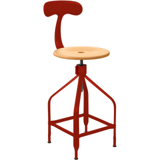 CHAISES NICOLLE DESSINATEUR TALL ADJUSTABLE SWIVEL CHAIR WOOD - DYKE & DEAN