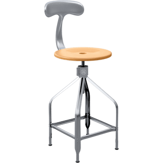 CHAISES NICOLLE DESSINATEUR TALL ADJUSTABLE SWIVEL CHAIR WOOD - DYKE & DEAN