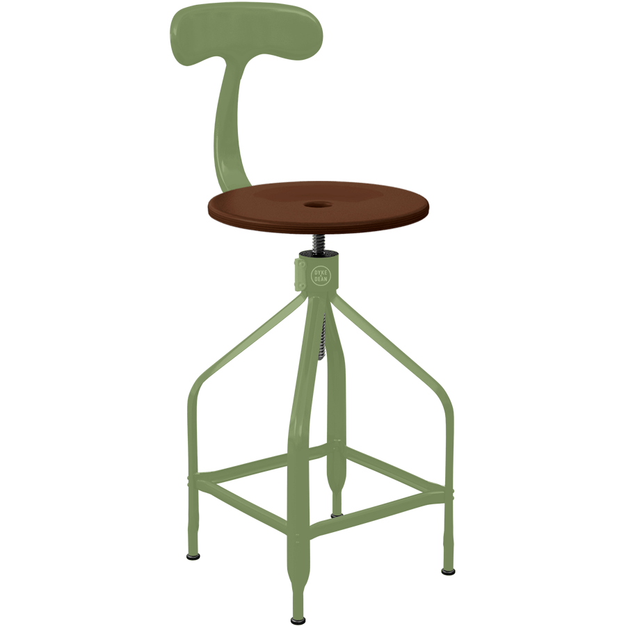 CHAISES NICOLLE DESSINATEUR TALL ADJUSTABLE SWIVEL CHAIR WOOD - DYKE & DEAN