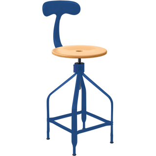 CHAISES NICOLLE DESSINATEUR TALL ADJUSTABLE SWIVEL CHAIR WOOD - DYKE & DEAN