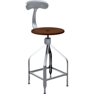 CHAISES NICOLLE DESSINATEUR TALL ADJUSTABLE SWIVEL CHAIR WOOD - DYKE & DEAN