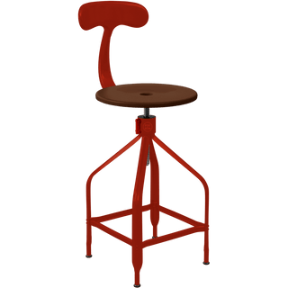 CHAISES NICOLLE DESSINATEUR TALL ADJUSTABLE SWIVEL CHAIR WOOD - DYKE & DEAN