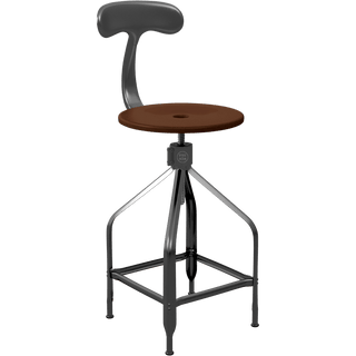 CHAISES NICOLLE DESSINATEUR TALL ADJUSTABLE SWIVEL CHAIR WOOD - DYKE & DEAN