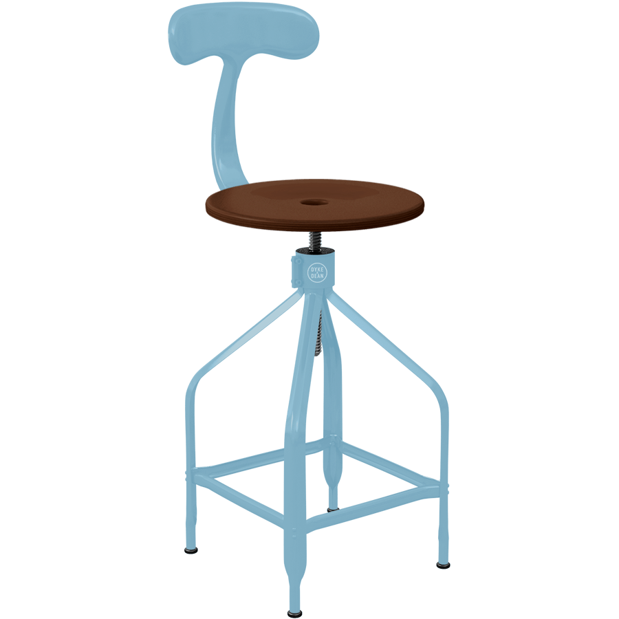 CHAISES NICOLLE DESSINATEUR TALL ADJUSTABLE SWIVEL CHAIR WOOD - DYKE & DEAN