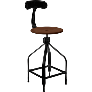 CHAISES NICOLLE DESSINATEUR TALL ADJUSTABLE SWIVEL CHAIR WOOD - DYKE & DEAN
